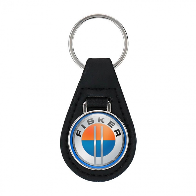 Karma Fisker Keyring Holder Leather Silver Blue Ring Color Edition