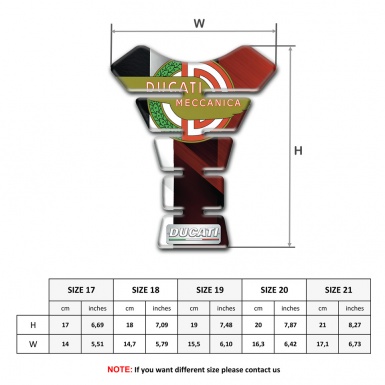 Ducati Tank Pad Motorbike Premium Quality Model with Modern logo 