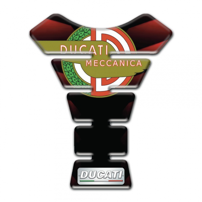 Ducati Tank Fuse Red Waves Effect with Modern Logo 