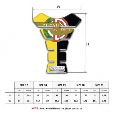 Ducati Tank Protector Yellow Black Halves Design with Modern Logo 