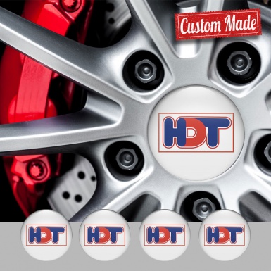 HDT Emblems for Wheel Center Caps White Special Logo Edition