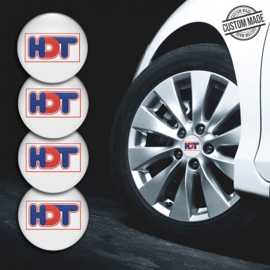 HDT Emblems for Wheel Center Caps White Special Logo Edition