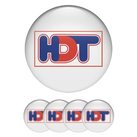 HDT Emblems for Wheel Center Caps White Special Logo Edition