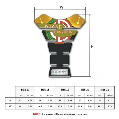 Ducati Tank Pad Protector Meccanica Logo High-Quality Model 