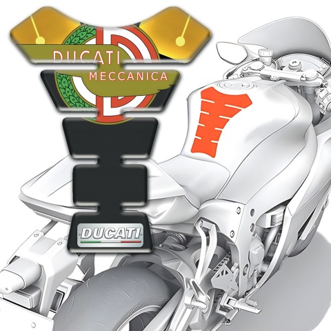 Ducati Tank Pad Protector Meccanica Logo High-Quality Model 