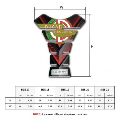 Ducati Tank Pad Motorbike Black base with Red Fragment Design 