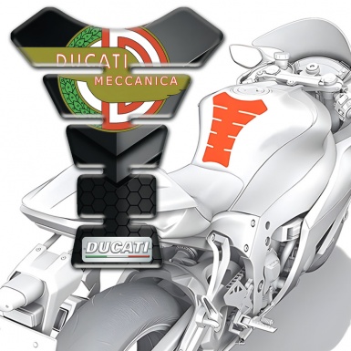 Ducati Tank Pad Protector Meccanica Logo Design with Stylish Decoration 