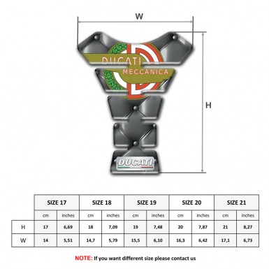 Ducati Tank Guard Pads Gray Leather effect with Modern Loog 