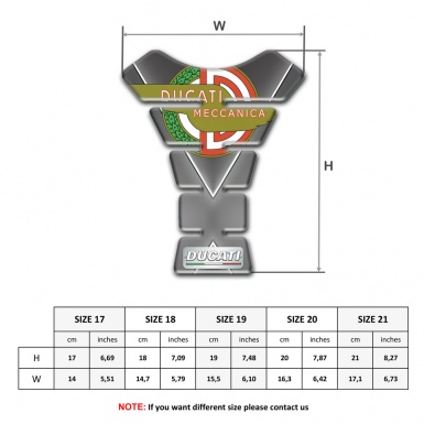 Ducati Tank Guard Pads Gray Base with White Stripe Design and Modern Logo Style 