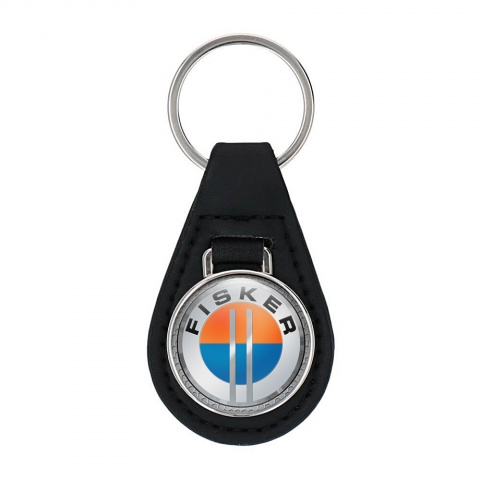 Karma Fisker Keychain Leather Silver Grey Honeycomb Ring Edition
