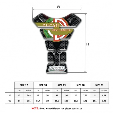 Ducati Tank Fuse 3D Design Base with Meccanica Logo 