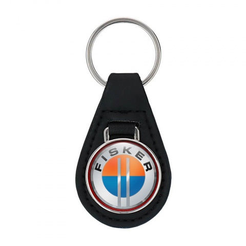 Karma Fisker Key Fob Leather Silver Red Carbon Ring Edition