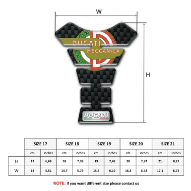 Ducati Tank Protector Black Fibers Design Meccanica Logo Style 