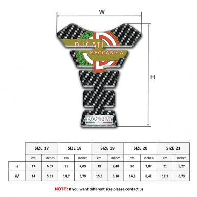 Ducati Tank Guard Pads Carbon Style Meccanica Logho 