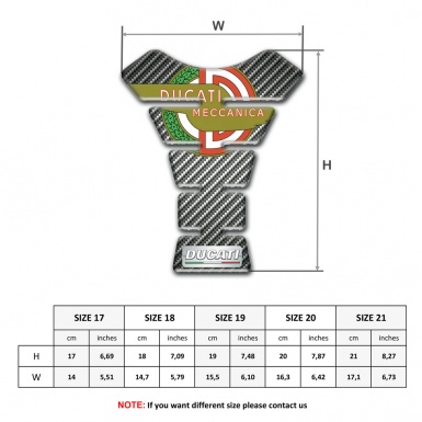 Ducati Tank Pad Motorbike Classic Carbon Design 