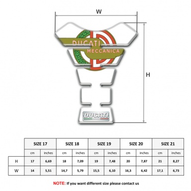Ducati Tank Protector Unique White Type 