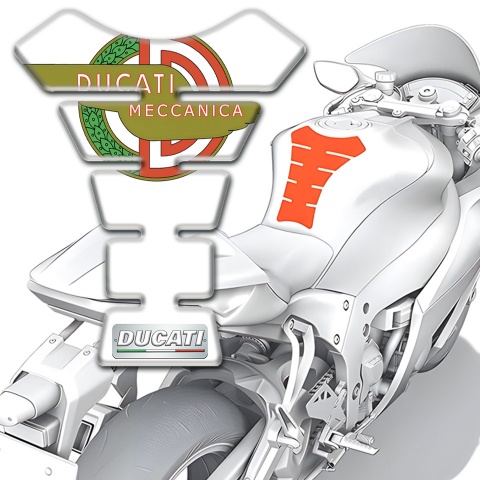 Ducati Tank Protector Unique White Type 