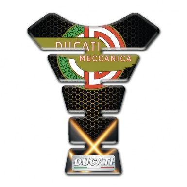 Ducati Tank Guard Pads Orange Lights Motive Design 