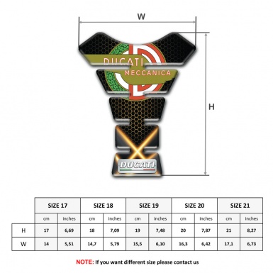 Ducati Tank Guard Pads Orange Lights Motive Design 