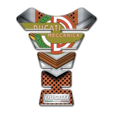 Ducati Tank Pad Protector Copper Gray Design Meccanica Logo 