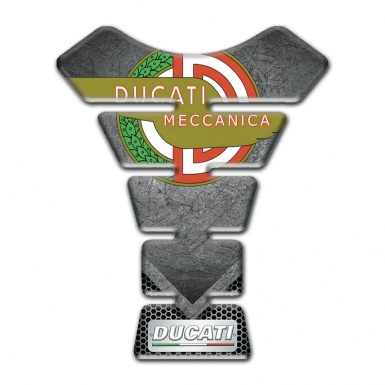 Ducati Tank Fuse Scratched Plate Design Meccanica Logo 
