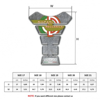 Ducati Tank Pad Motorbike Stone Effect Type 