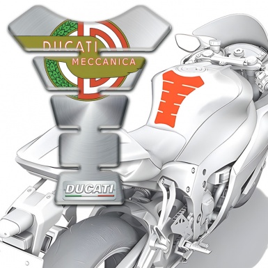 Ducati Tank Protector Silver Design Type 