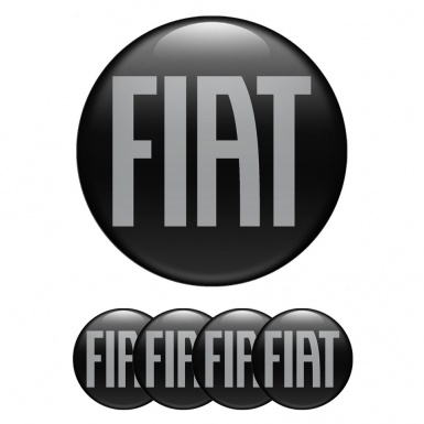 Fiat Emblem for Hub Center Caps Grey Logo RAL 7040