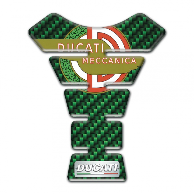 Ducati Tank Fuse Green Carbon with New Logo Style 