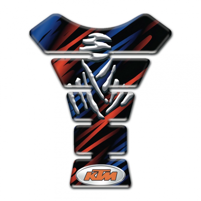 KTM Tank Pad Protector Black with Blue Red Patterns Edition 