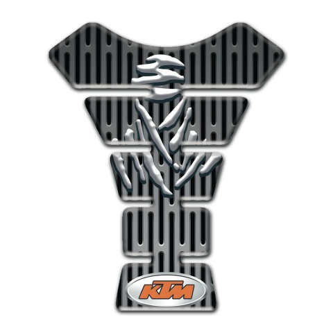 KTM Tank Guard Pads Gray Ornament Base Samurai Logo Style 