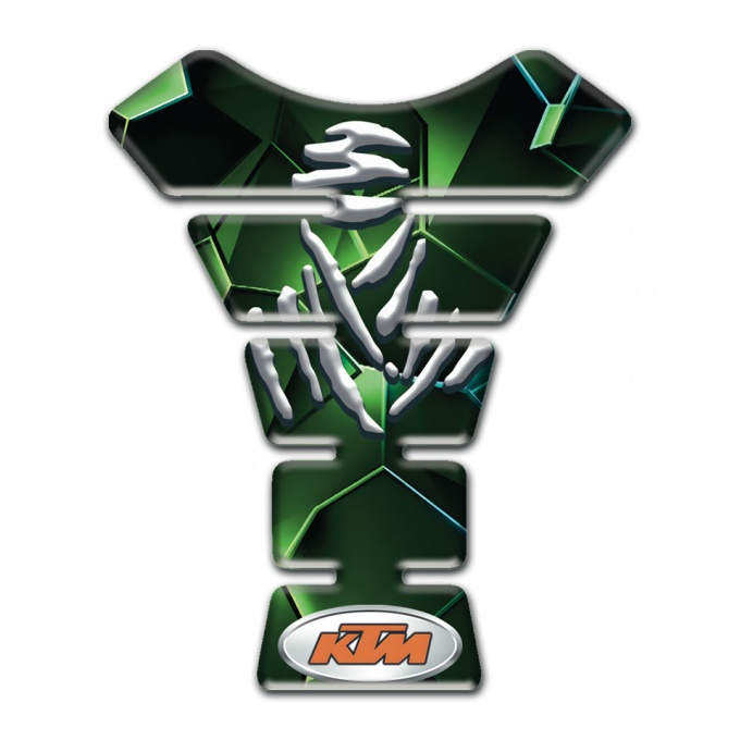 KTM Tank Fuse Green Diamond Effect Design 
