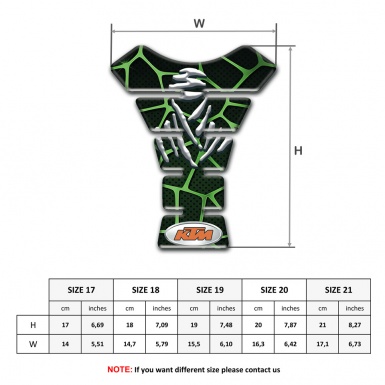 KTM Tank Guard Pads Black with Green patterns Edition 