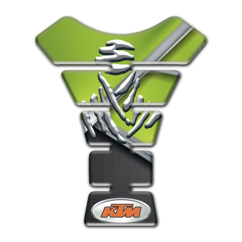 KTM Tank Pad Motorbike Green Black Print and Samurai Logo Style 