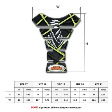 KTM Tank Protector Dark Base with Green Lines Design 
