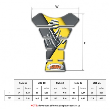 KTM Tank Fuse Yellow Gray Base Samurai Edition 