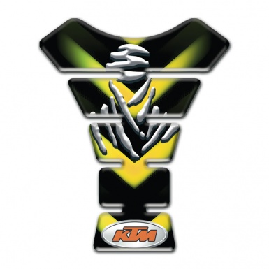 KTM Tank Guard Pads Black with Green Yellow Details Design 