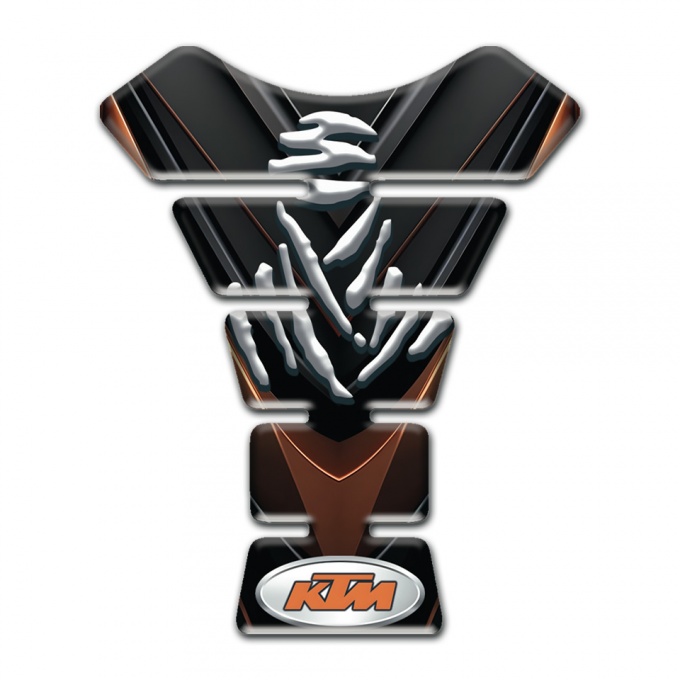 KTM Tank Pad Protector Black Brown Design 