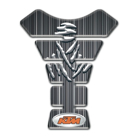 KTM Tank Fuse Gray with White Stripes Design 