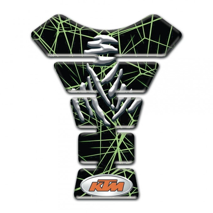 KTM Tank Protector Green Spider web Design 