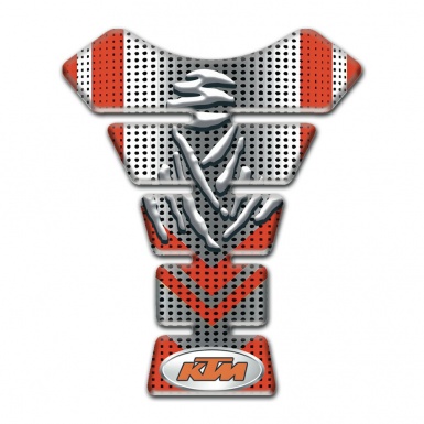 KTM Tank Pad Protector Silver Red Edition 