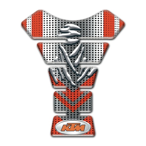 KTM Tank Pad Protector Silver Red Edition 