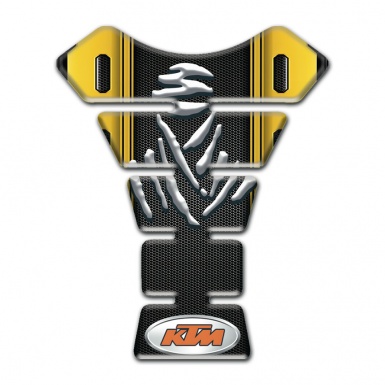 KTM Tank Pad Motorbike Black Yellow Print Samurai Logo Edition 