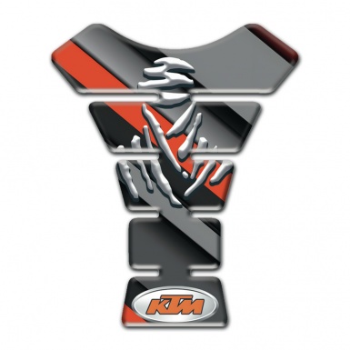 KTM Tank Fuse Gray Orange Diagonal Decoration Style 