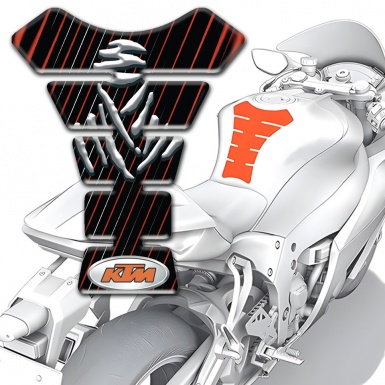 KTM Tank Guard Pads Black Base with Stripes Edition