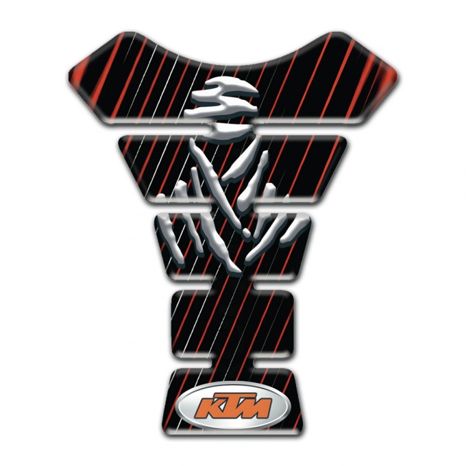 KTM Tank Guard Pads Black Base with Stripes Edition