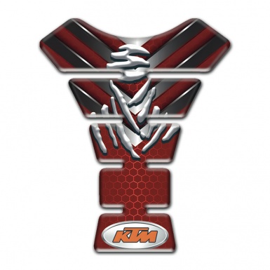 KTM Tank Pad Motorbike Red Base with Nikel Patterns Design 