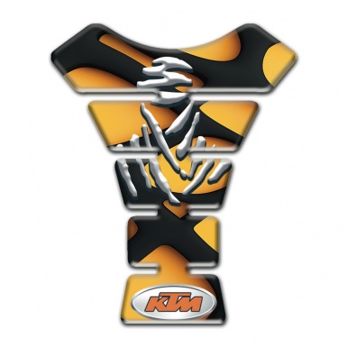 KTM Tank Protector Yellow Black Design Samurai Logo Style 