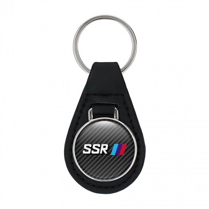 SSR Leather Keychain Graphite Carbon Color Edition
