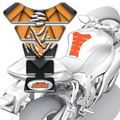 KTM Tank Pad Protector Orange Black Decoration Edition 